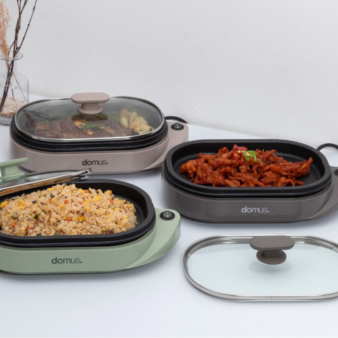 가정용 고기 그릴 캠핑 전기 그릴 미니 전기 후라이팬