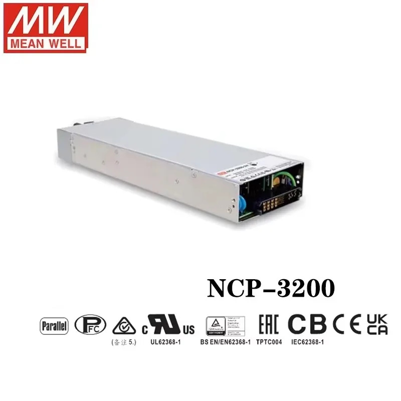MEAN WELL NCP-3200 NCP-3200-24 NCP-3200-48 NCP-3200-380 3200W 2-in-1 랙 장착형 스위칭 전원공급장치 배터리 충전기