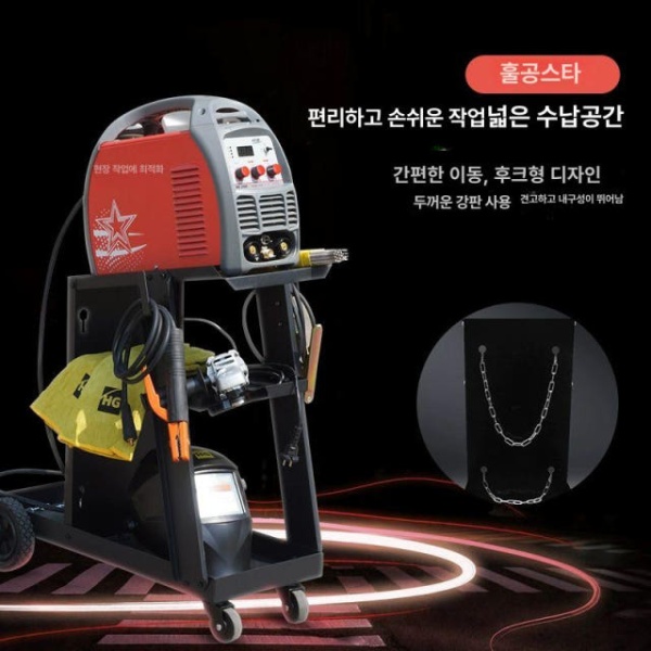 프리미엄 용접기 가스통 용접 카트 트롤리 이동 장비 알곤 전문 도구 전문 용접 도구 카트 - 상세 이미지 2