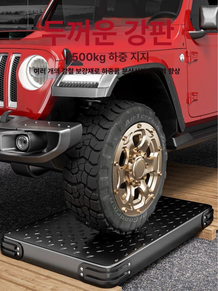 스텐 대차 창고용 수레 핸드카 하역용 카트 접이식 엘카 블랙 73 48 무소음 방화 4인치 - 상세 이미지 4