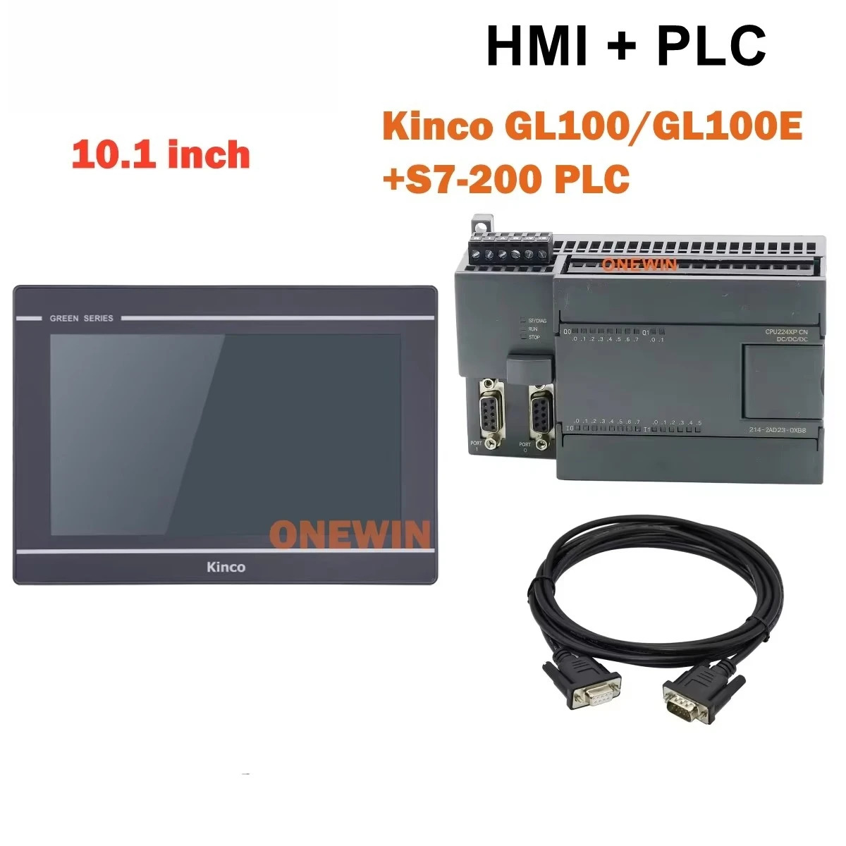 Kinco GL100 GL100E HMI 터치 스크린 S7-200 CPU222 CPU224XP CPU226 PLC 산업제어 보드통신 케이블 포함