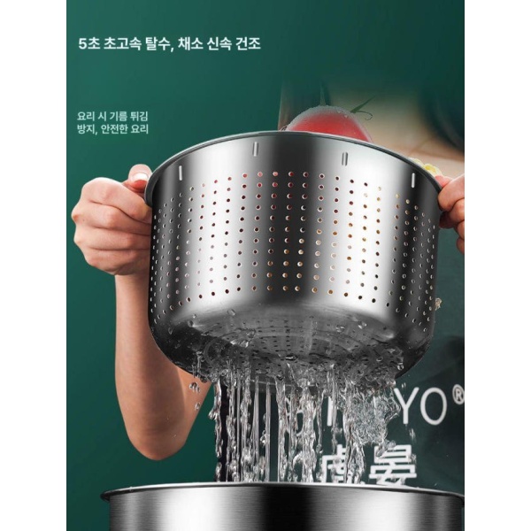 프리미엄 야채 샐러드 스피너 음식 다기능 건조기 채소탈수기 새롭게 새롭게 - 상세 이미지 4
