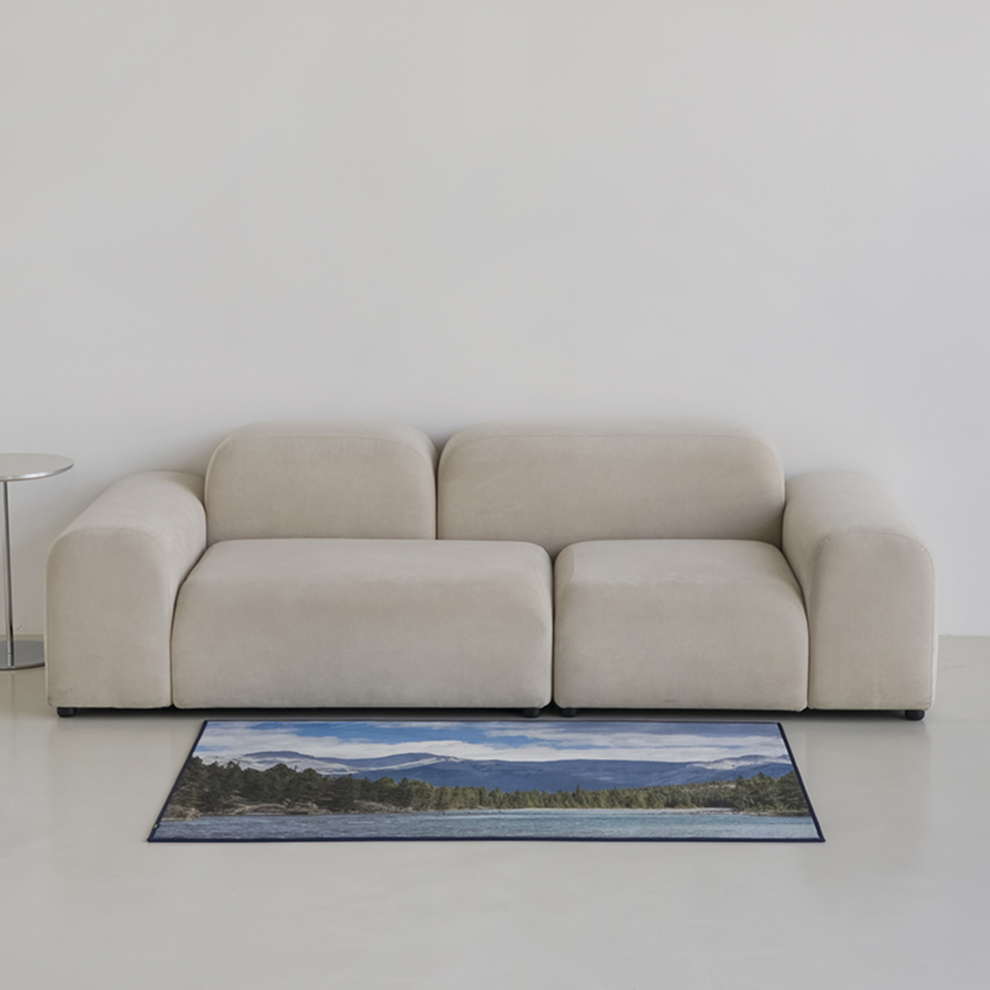 레이크밸리 소프티 발수 러그 사계절 단모 거실 침실 소프트 카페트 단일 색상, 100x150cm - 상품 이미지
