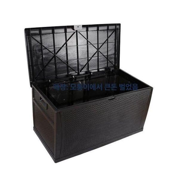 튼튼한 데크 이동식 보관함 미니 창고 수납함 조립 옥상 정리함 블랙 블랙 120x61x63cm - 상세 이미지 5