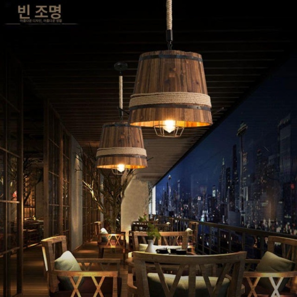 모던 빈티지 카페 인테리어 식당 식탁등 고재나무 조명 팬던트 B B - 상세 이미지 2