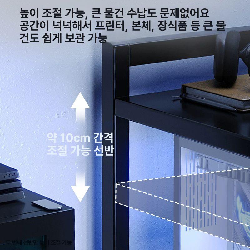컴퓨터 본체 선반 다이 데스크탑거치대 케이스 수납함 수납장 서랍 이동식 바퀴 - 상세 이미지 4