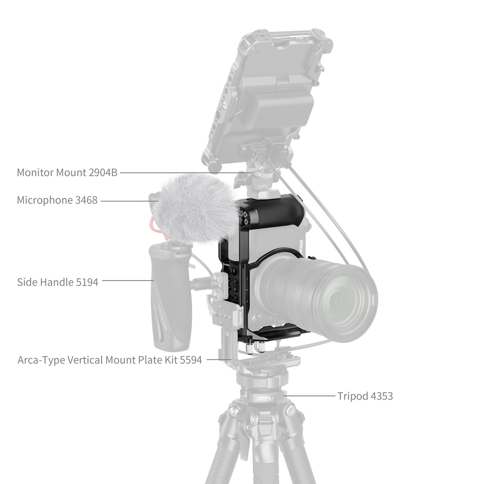스몰리그 HawkLock 퀵 릴리즈 니콘 ZR 카메라 케이지 5904 이미지 8