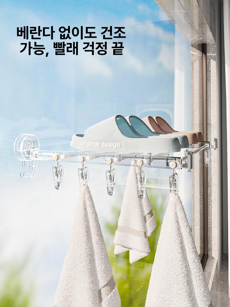 부착형 건조대 보관 의류 건조 주방 행거 스테인레스 설겆이 컵 수저 선반 - 상세 이미지 2
