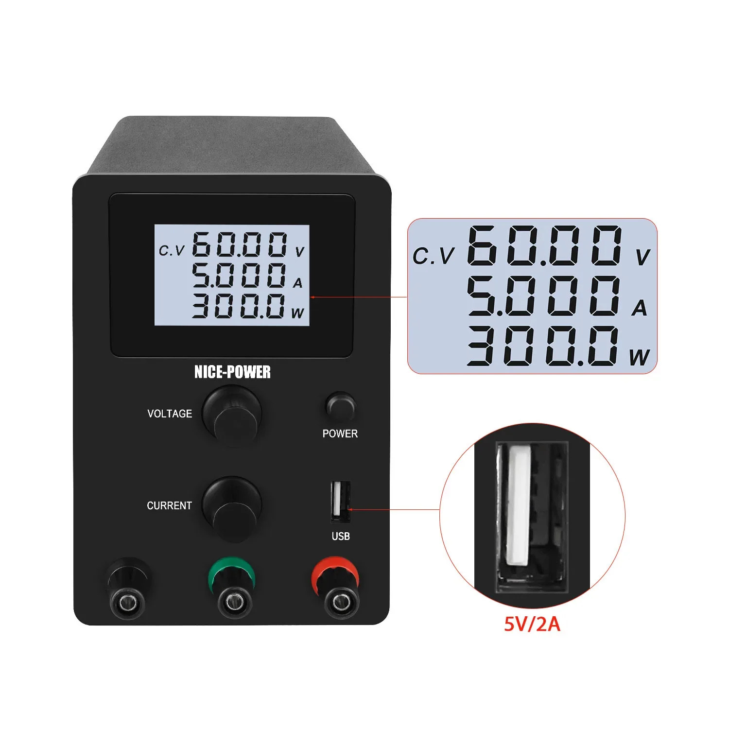 R-SPS605D DC 조정 전원공급장치 정밀 디지털 스위칭 전원 60V 5A