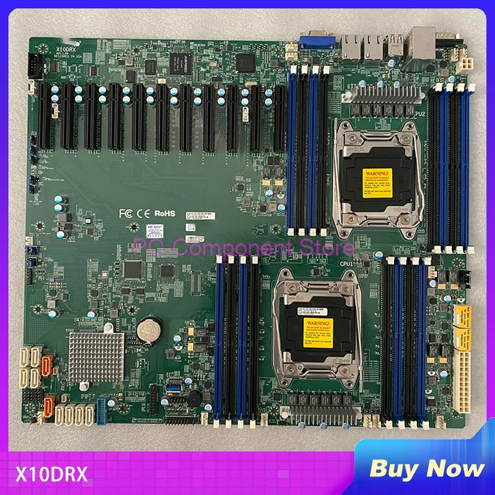 Supermicro 서버 마더보드 E5-2600 v4/v3 군 11 PCI-E 슬롯 i350 듀얼 포트 GbE LAN SATA3 IPMI2.0 LGA2011 DDR4X10DRX