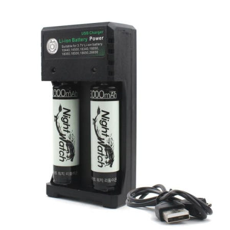 카메라충전기 리튬이온 배터리 충전기 USB 2구 밧데리 18650 26650