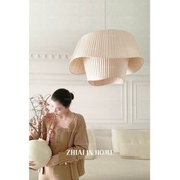 아름다운 한지등 종이 조명 인테리어 테이블 공예 등갓 샴페인색 50cm 36W 샴페인색 50cm 36W - 상세 이미지 2