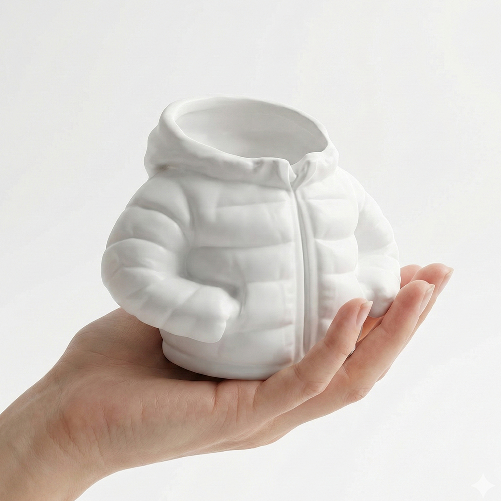 3D 입체 패딩디자인 연필꽂이 펜꽂이 책상 필기구 다용도 수납 정리함 일반형, 오렌지 - 상세 이미지 4