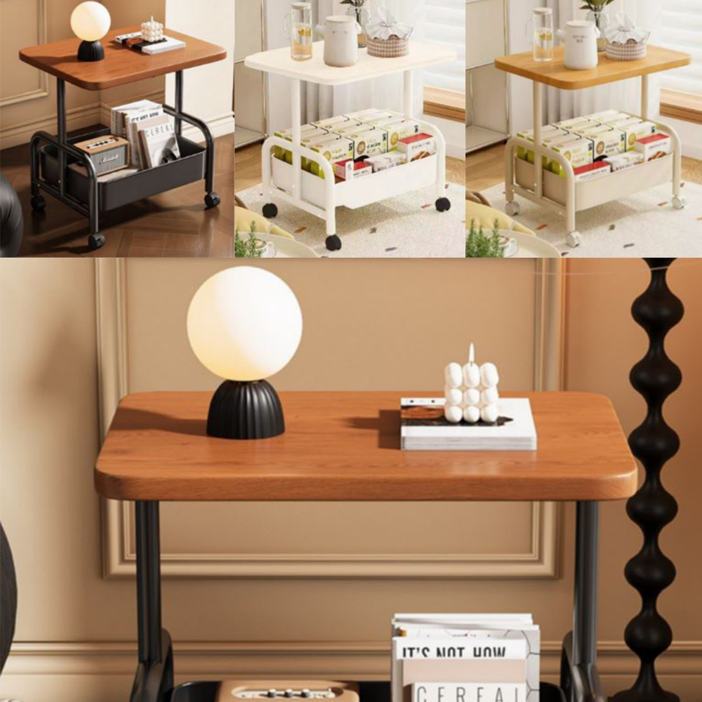 이동식 보조 테이블 다용도 원목 책상 트롤리 간이 식탁
