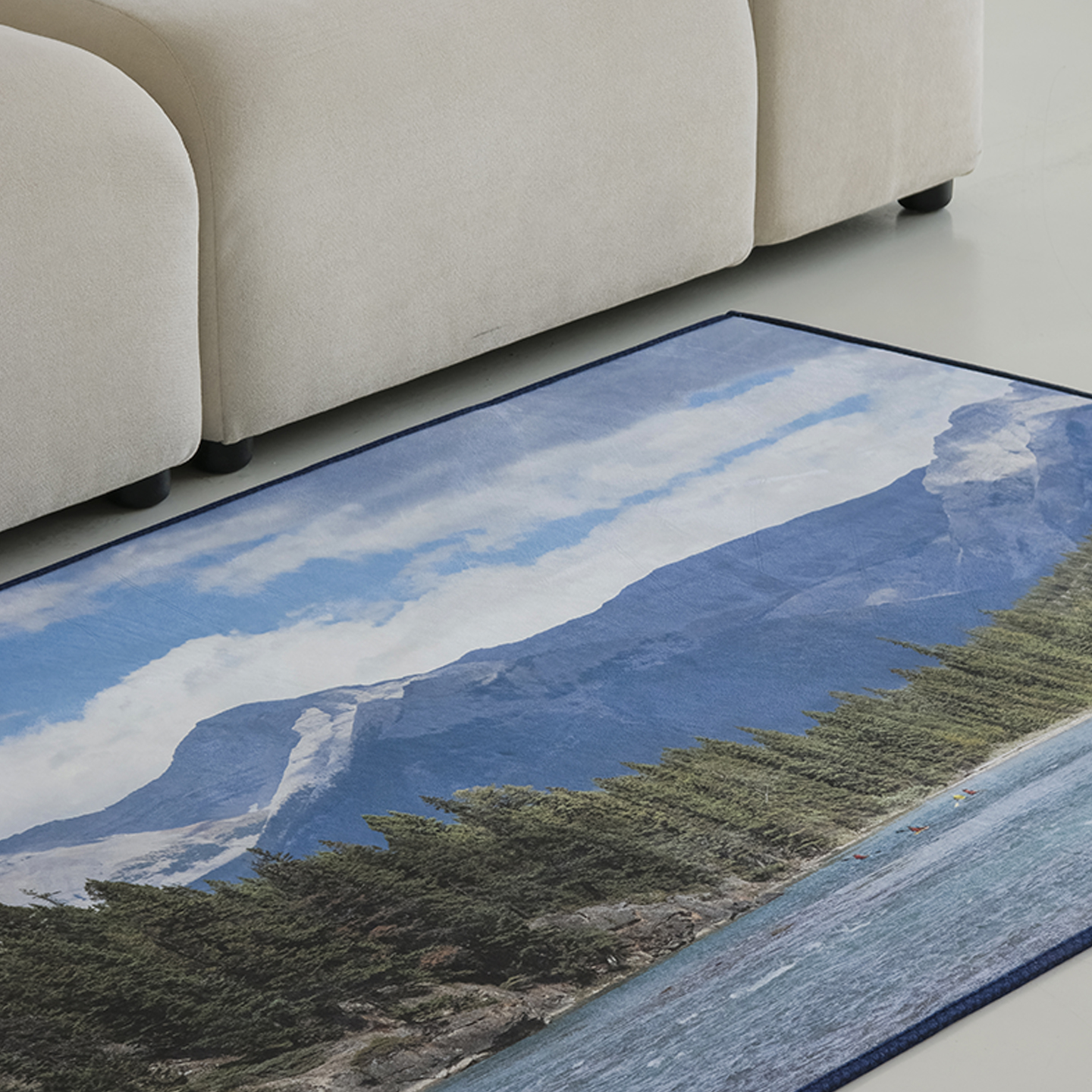 레이크밸리 소프티 발수 러그 사계절 단모 거실 침실 소프트 카페트 단일 색상, 100x150cm - 상세 이미지 2