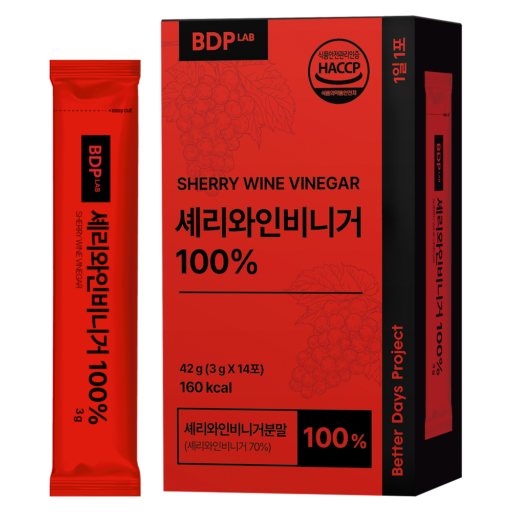 비디피랩 셰리 와인 비니거 식초 셰와비 분말 100% 레드 화이트 14포, 1개 - 상품 이미지