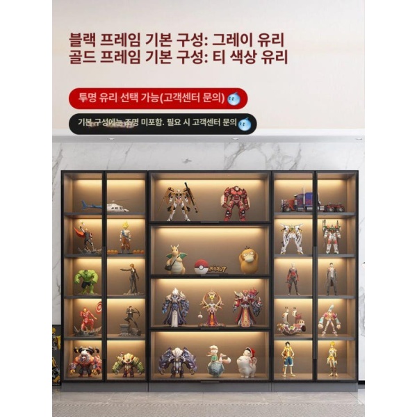 프리미엄 대형 투명 건담 피규어수납장 장식장 40x40x200 5층 단열 문형 그레이 40x40x200 5층 단열 문형 그레이 - 상세 이미지 3