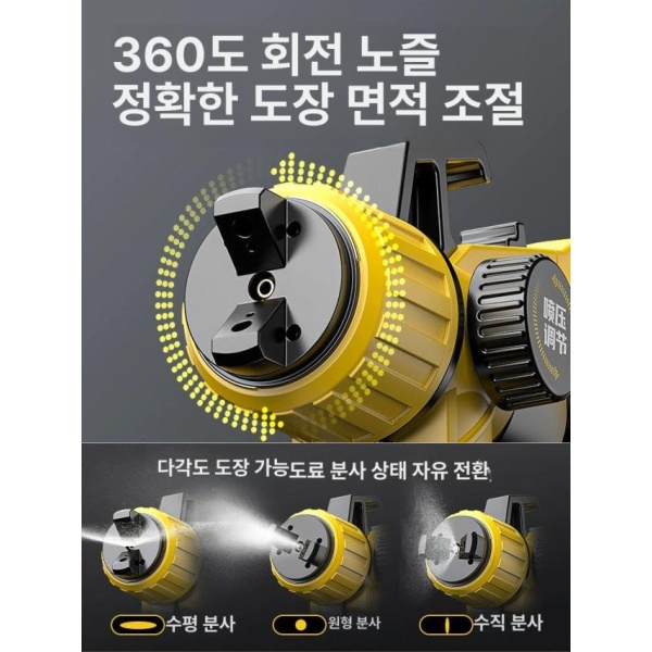 최신형 탄성 코트건 분사기 스프레이건 도장스프레이 뿜칠 독일특허왕 플라스틱병5방지노즐 무단조절 독일특허왕 플라스틱병5방지노즐 무단조절 - 상세 이미지 4