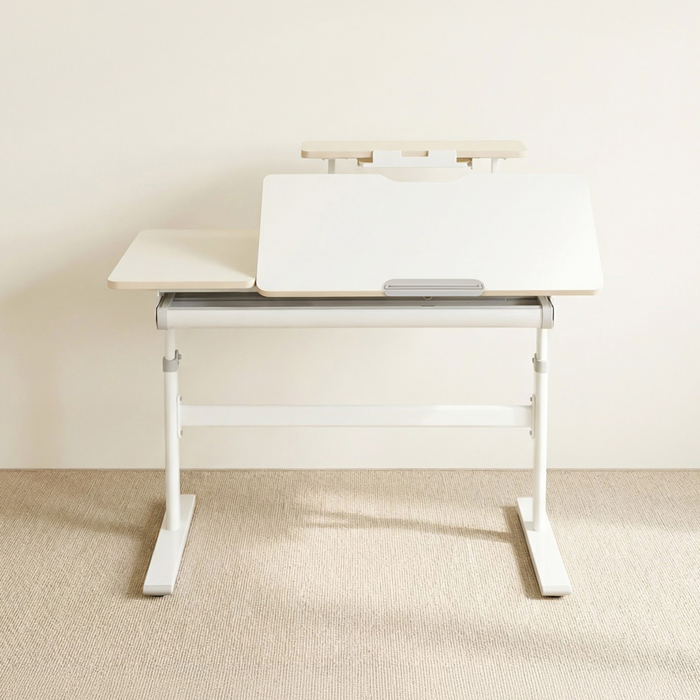 루나랩키즈 어린이 초등학생 바른자세 책상 베이직, 학생 공부 높이 각도 조절