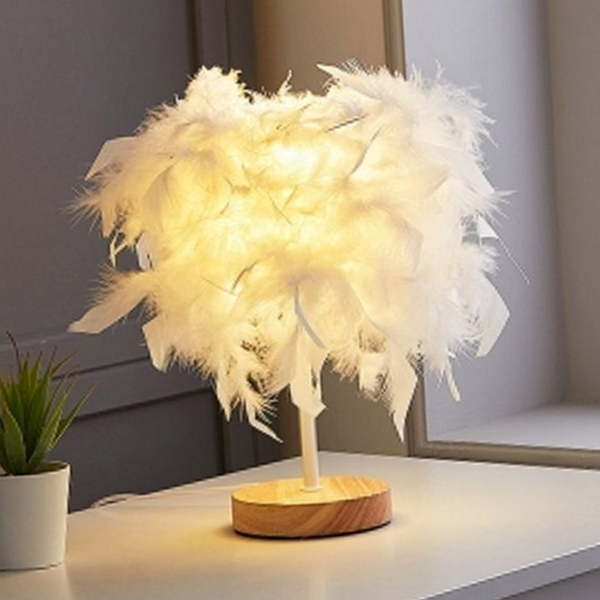 인테리어 깃털 조명등 디자인 침실 무드등 탁상 카페 수면