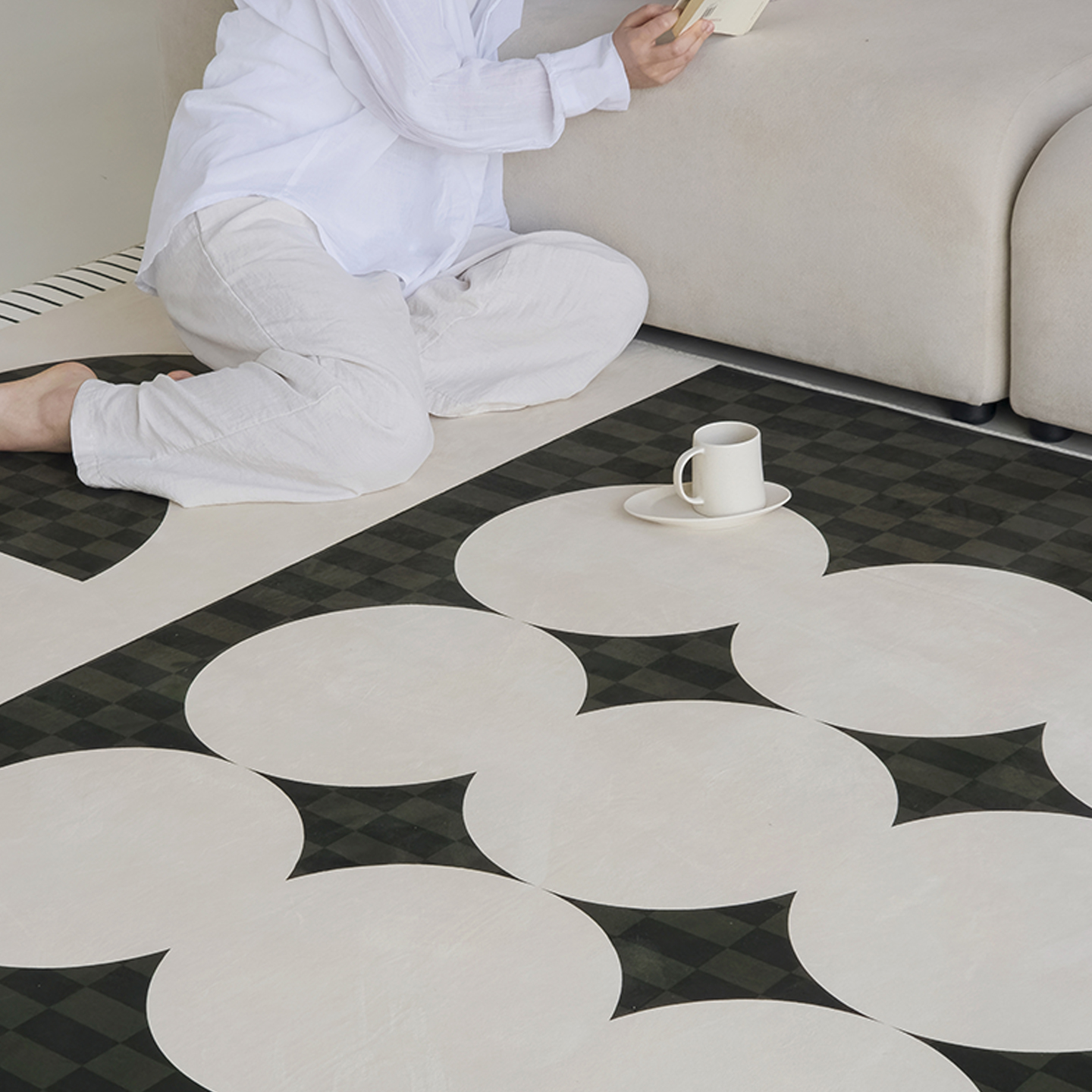 무드쉐이드 소프티 발수 러그 사계절 단모 거실 침실 소프트 카페트 단일 색상, 100x150cm 이미지 8