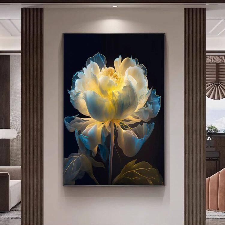보석십자수 액자형 모란 꽃 돈들어오는 구슬 재물 스타일 01 무광 패브릭 60 x 80CM - 상세 이미지 4