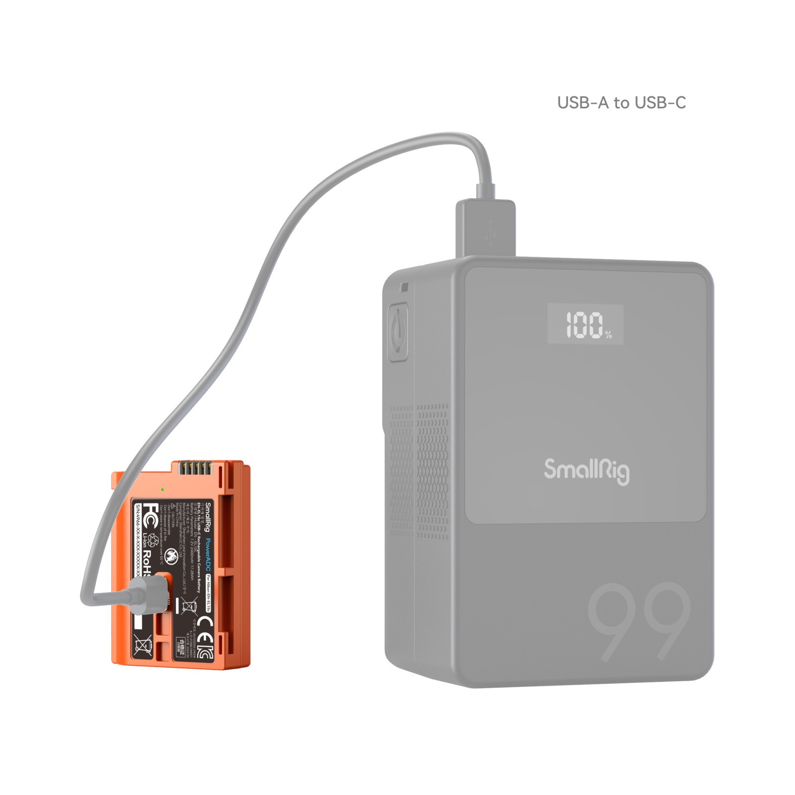 스몰리그 EN-EL15c USB-C 충전식 카메라 배터리 (오렌지) 4966 이미지 7