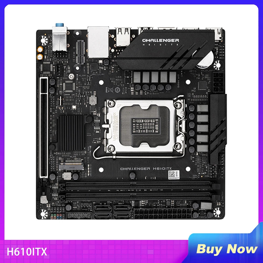 H610ITX 지원 대 프로세서 17x17 마더보드 D4 M.2 듀얼 HDMI DP
