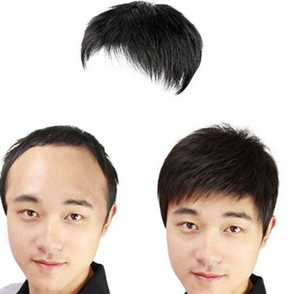 정수리 남성 부분 가발 헤어 남성 인모 가발 패치 커버 - 상품 이미지