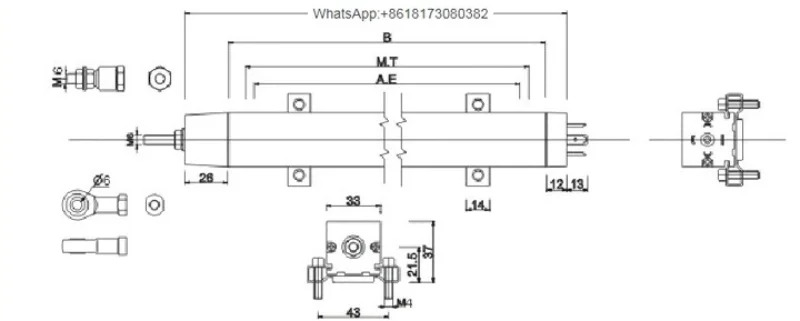 HTP-425 450 475 500 550 600 650 700mm 당김 막대 전금자