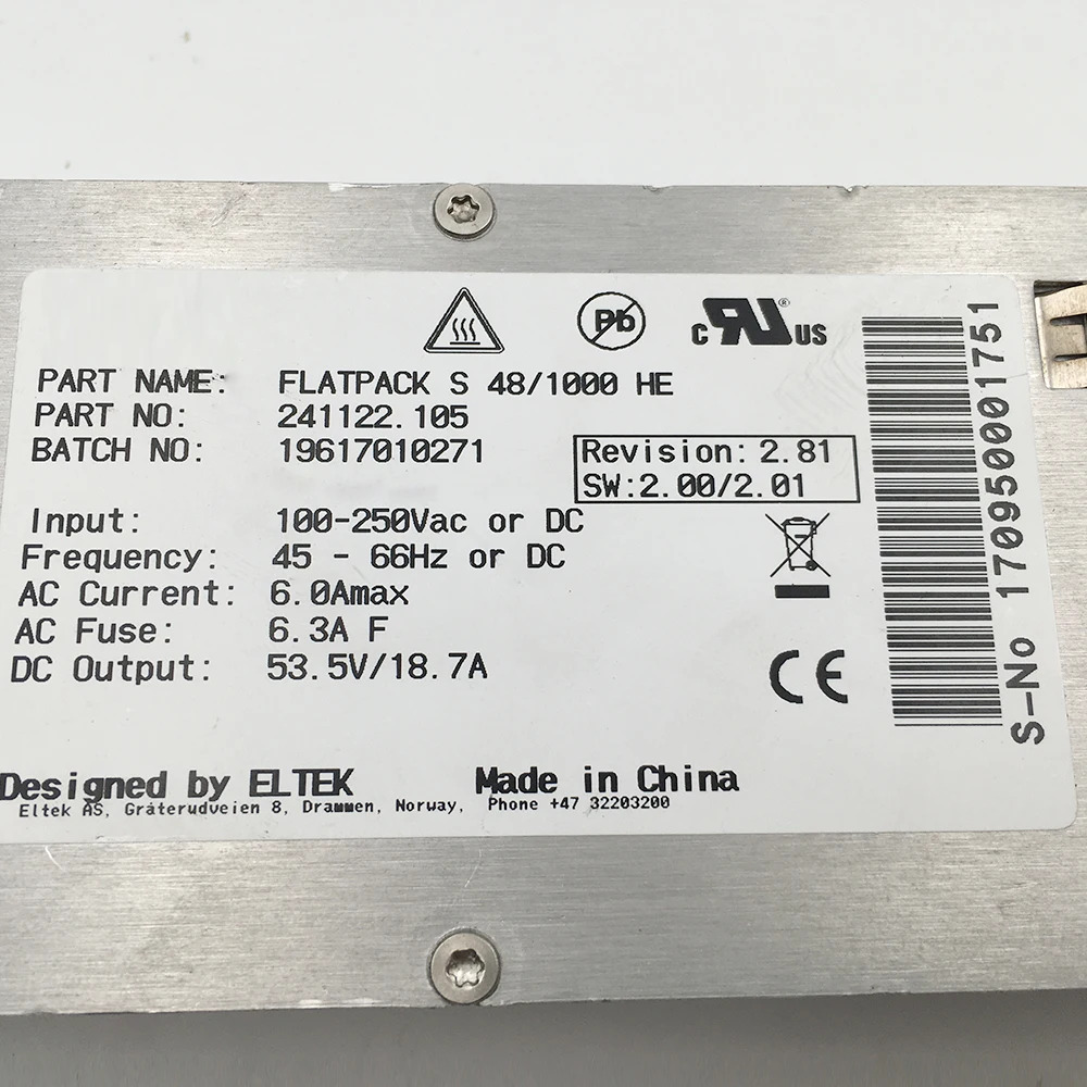 Eltek 플랫팩 S 48/1000 HE 241122.105 전원 모듈