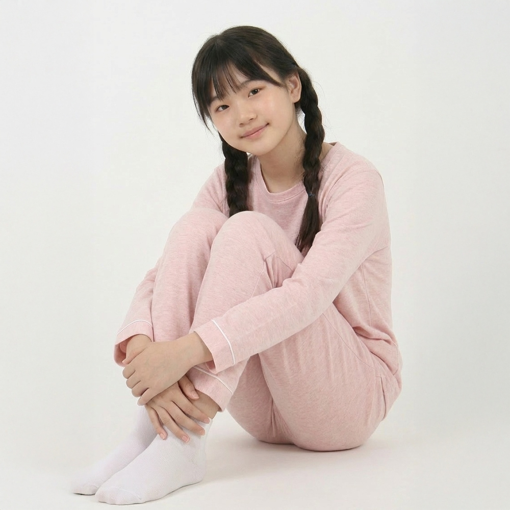 르브니 초등학생 주니어 소프트 간절기 아동 실내복 홈웨어 잠옷세트 봄 가을 이미지 6