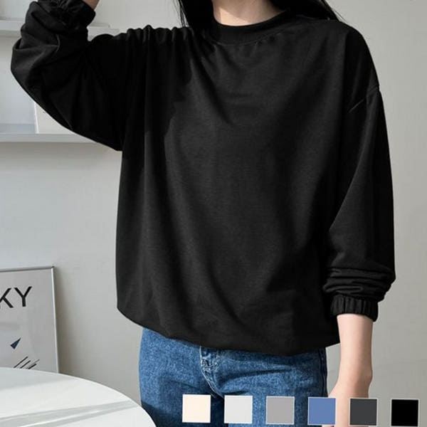 데일리 맨투맨 라운드 티셔츠