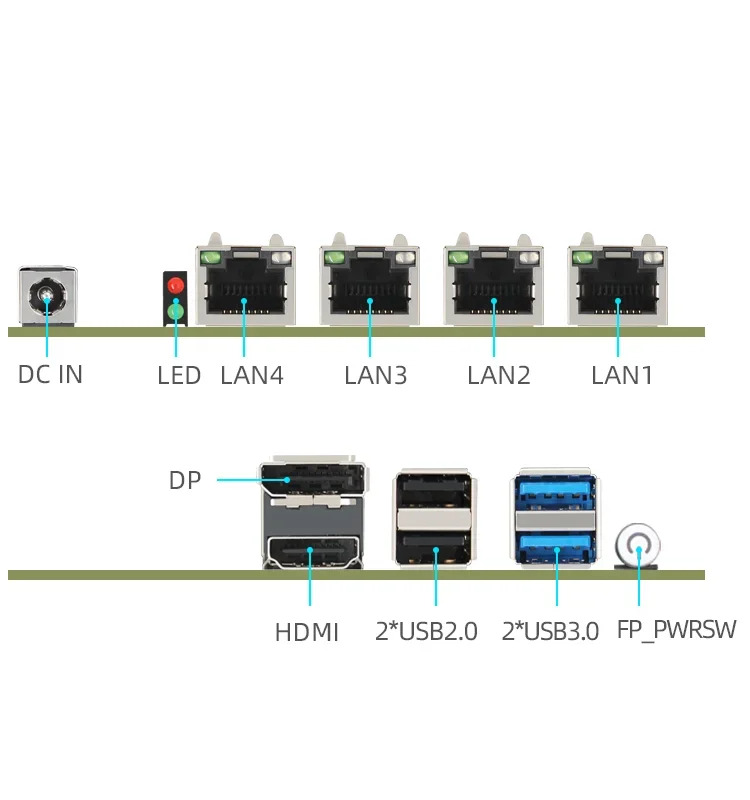 12x12 N5105/J6413/J6412 4개네트워크 포트 다네트워크 소프트 라우팅 메보드 4개2.5G 네트워크