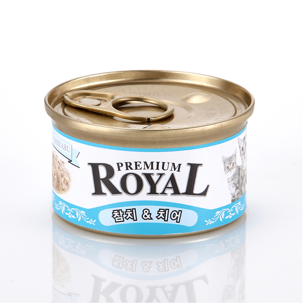 프리미엄 로얄캔 고양이간식 참치+치어, 85g, 1개 - 상품 이미지