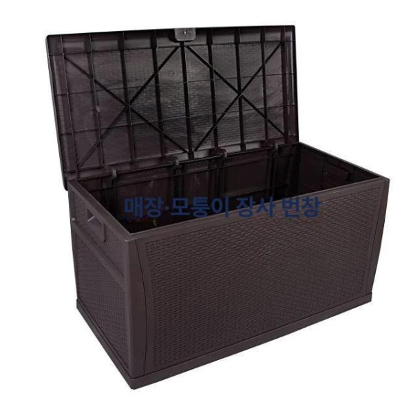 튼튼한 데크 이동식 보관함 미니 창고 수납함 조립 옥상 정리함 블랙 블랙 120x61x63cm - 상세 이미지 3