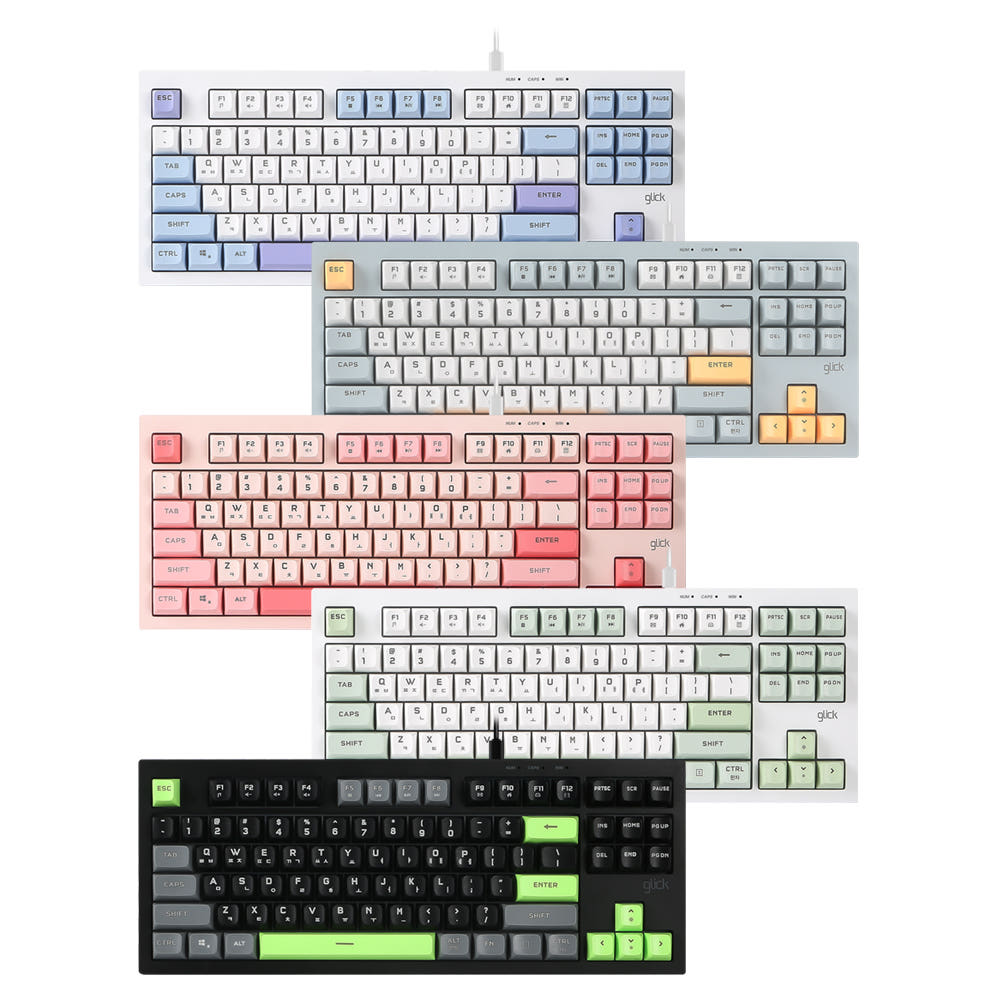 지클릭커 OPK50 사일런스 M RGB 무소음멤브레인 키보드 87키 Sky City CR1, 멤브레인 - 상세 이미지 5