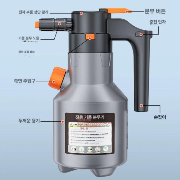 최강 고압 폼랜스 세차건 세트 분사기 전기 세차타월 고압세차 폼 스프레이 2 L 전기 폼 스프레이 2 L - 상세 이미지 4