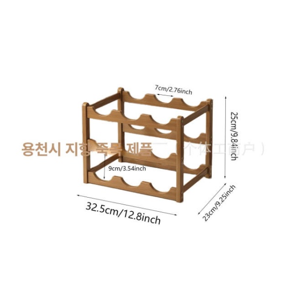 고급스러운 나무 와인랙 와인거치대 본색 창의적인와인 와인보관 4-30 차색 2-30 이미지 8