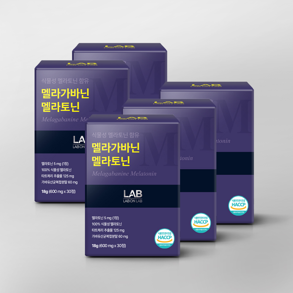 랩온랩 멜라가바닌 식물성 멜라토닌 5mg 가바 테아닌 자연 원료 30정, 2개 - 상세 이미지 5