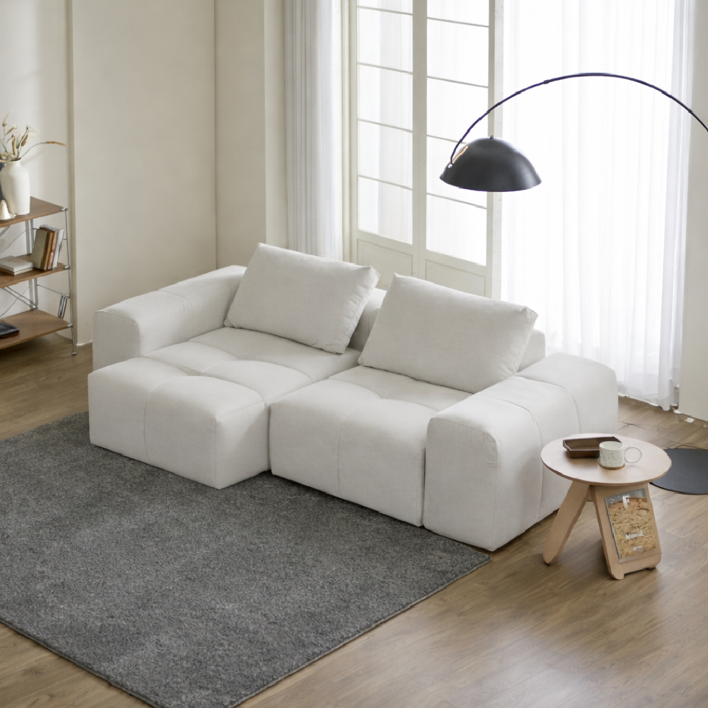 에덴느 몽블랑 카우치 쇼파 4인용 패브릭 구스 이지클린 4인 소파