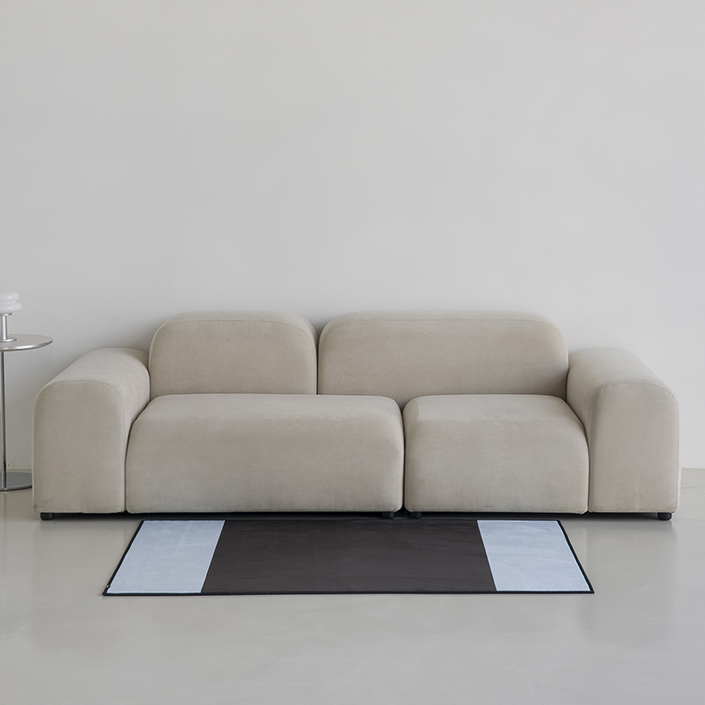 프레임보더 소프티 발수 러그 사계절 단모 거실 침실 소프트 카페트 단일 색상, 100x150cm - 상품 이미지