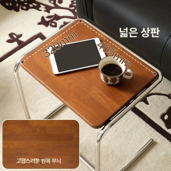 모던 아크릴 카페 철제 테이블 빈티지 브라운 사이드 심플 ㄷ자의자 북유럽 식탁 스툴 빈티지 브라운 사이드 테이블 - 상세 이미지 4