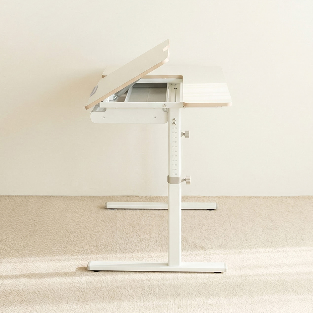 루나랩키즈 어린이 초등학생 바른자세 책상 베이직, 학생 공부 높이 각도 조절