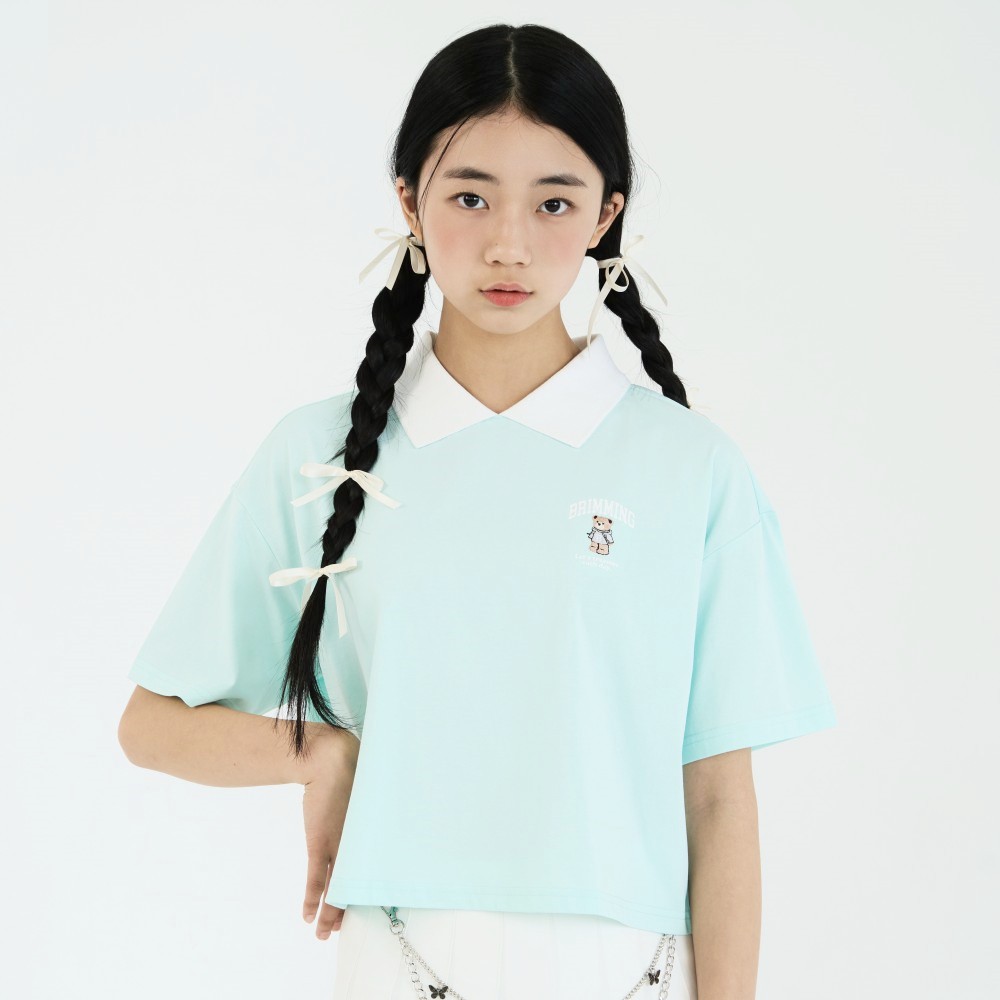 더데이걸 여유핏 단정카라 반팔 TGRA24310 - 상품 이미지