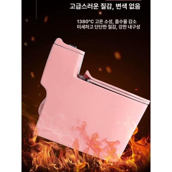 프리미엄 핑크 가정용 유럽식 화장실 카페 셀프 일체형 화이트 변기 화이트 305mm - 상세 이미지 4