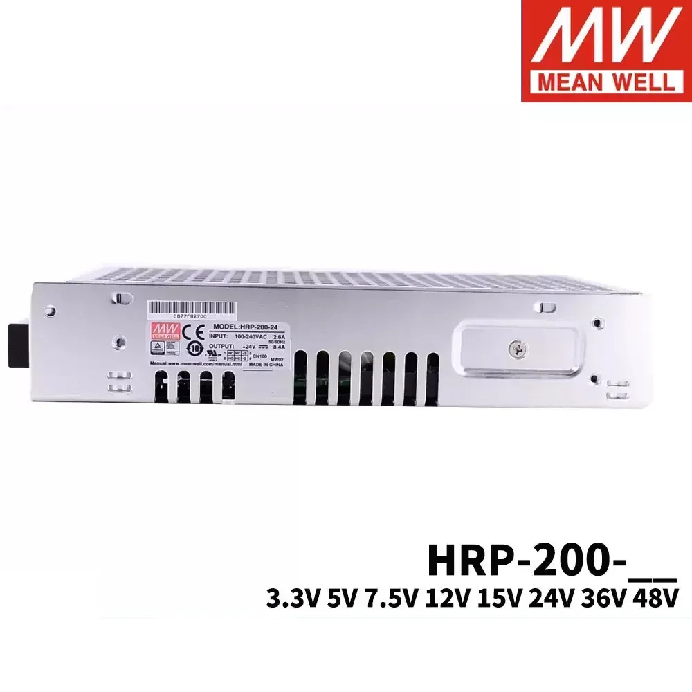MEAN WELL HRP-200 HRP-200-5 HRP-200-12 HRP-200-24 HRP-200-36 HRP-200-48 PFC 기능 스위칭 전원공급장치