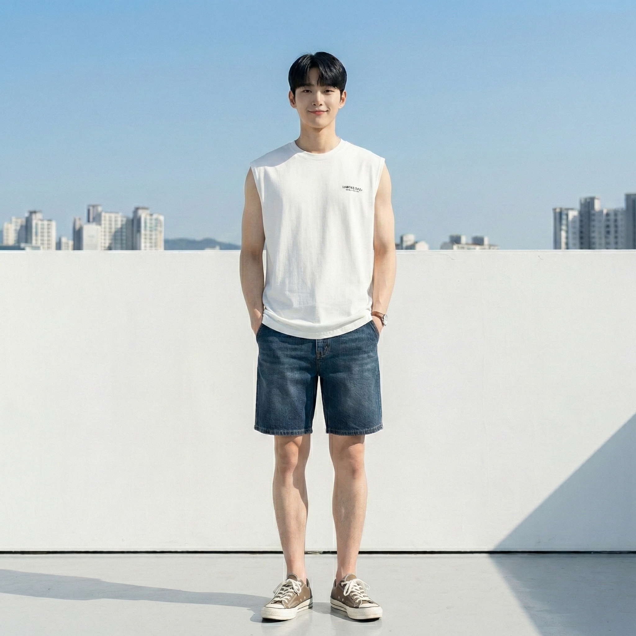 서핑도그 오버핏 나시 남자 민소매 남성 쿨나시 휴가 바캉스 휴양지 이미지 8