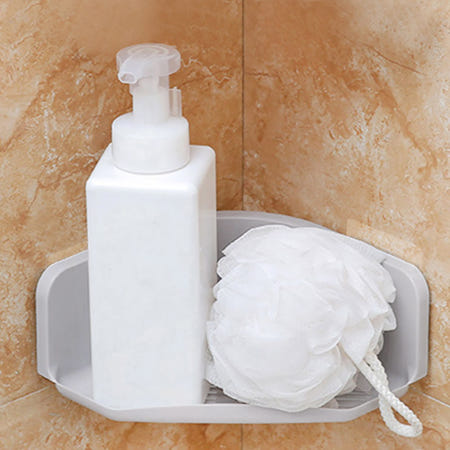 홈슨 접착식 욕실 코너선반(그레이)