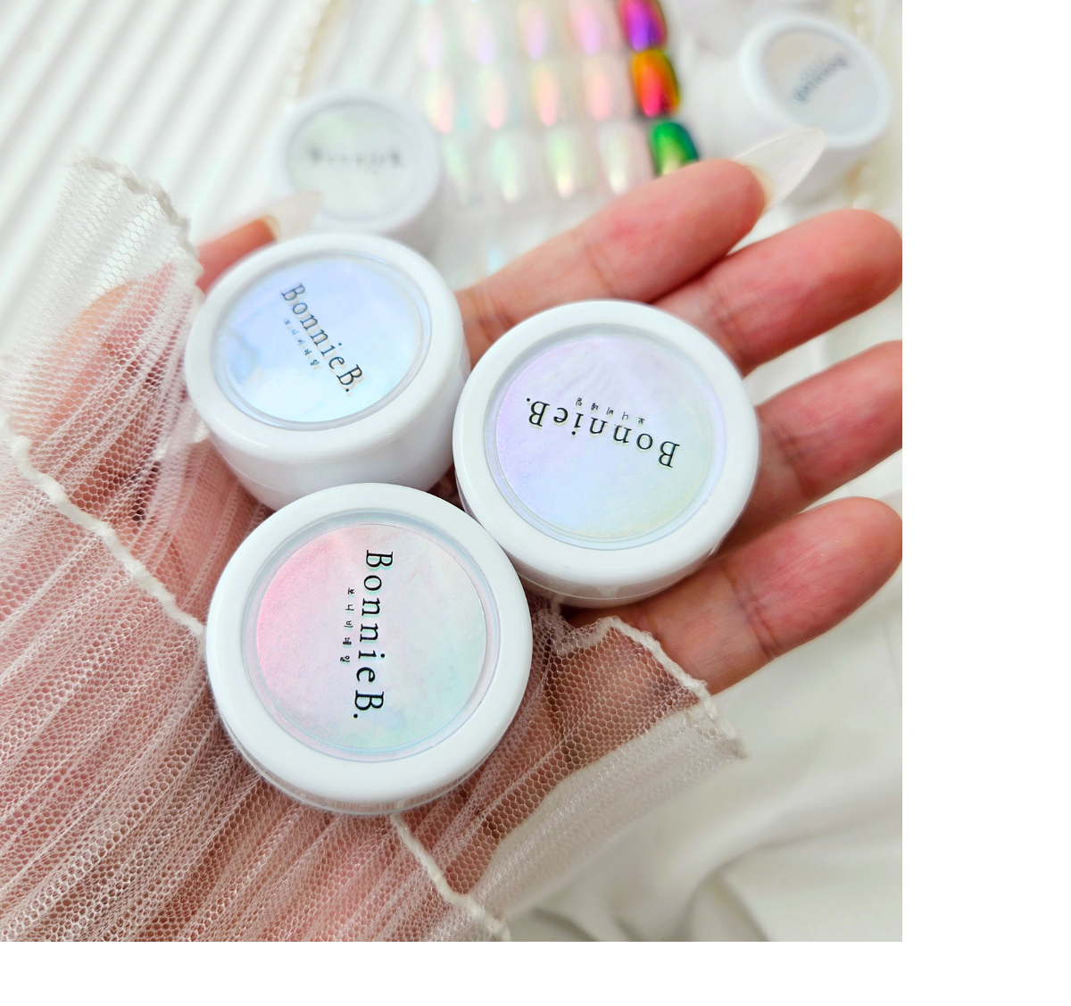 보니비 쁘띠새틴 진주빛머금 네일 파우더 스와 2303 물방울 8mm 1개 - 상세 이미지 3